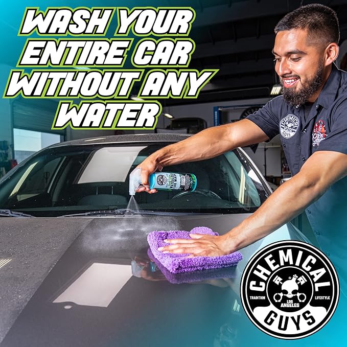 Chemical Guys, Swift Wipe Waterless Car Wash Spray, High Lubrication, 64 oz | Spray and wipe to clean and shine paint, glass and wheels with no water, a slick gloss for quick washes anywhere