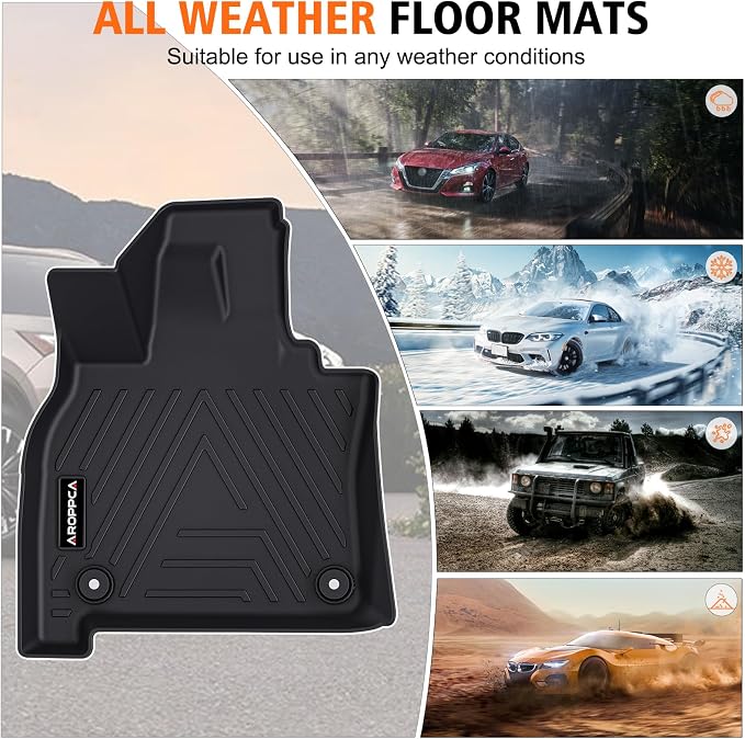 All Weather Floor Mats Cargo Liner with Backrest Mat for 2026 Mazda CX-5/CX5, TPE Rubber Liners Full Set wih Door Sill Protectors Automotive Mats for Mazda CX5 2026 Accessories