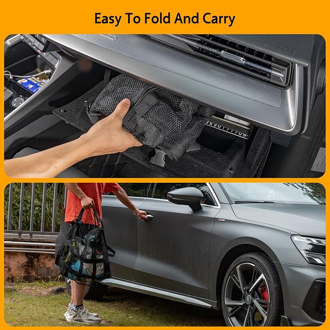 Car Ceiling Cargo Net with 3 Pockets,31.5"x21.6" Car Overhead Storage Mesh Organizer,Double Layer Roof Mesh Camping Overlanding Gear Must Haves Cargo Net,Road Trip Essentials (31.5"x 21.6")