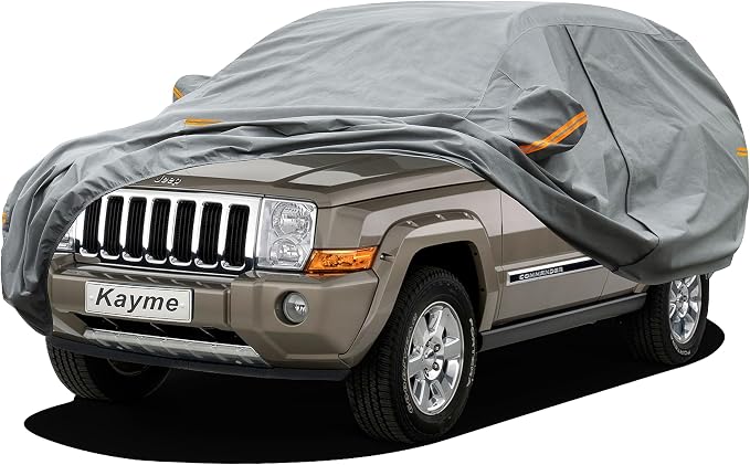 Kayme Heavy Duty SUV Car Cover Custom Fit Jeep Commander (2006-2025) Waterproof All Weather for Automobiles, Full Exterior Covers Sun Rain UV Protection.（Deliver About 3-10 Days）