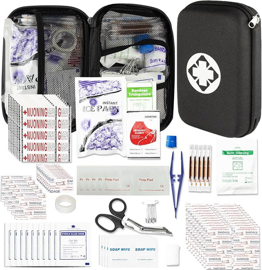 277Pcs First-Aid Kit Emergency-Kit Home-Car - First Aid Kits Emergency Kit Home Essentials for Dorm Room First-Aid Kit Emergency Necessities for Boat Hiking Skating, Black YIDERBO