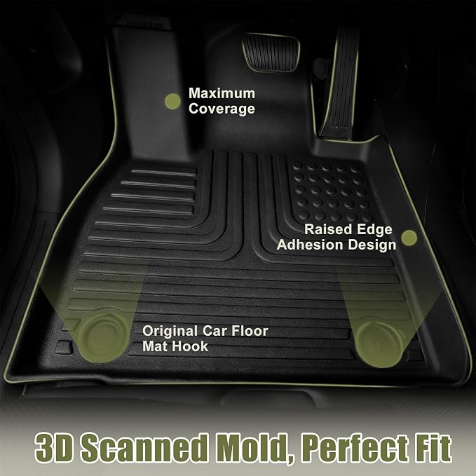Priprilod Floor Mats Fit for Kia Sportage 2011-2016 All Weather Protector TPE Floor Liners Custom Fit Car Mats Non-Slip