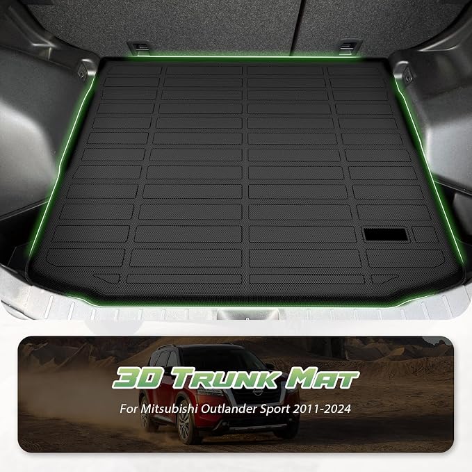 Cartist Cargo Liner for Mitsubishi Outlander Sport 2011-2024, All Weather Cargo Mats for Outlander Sport Accessories, Heavy Duty TPE Trunk Mat, Car Accessories