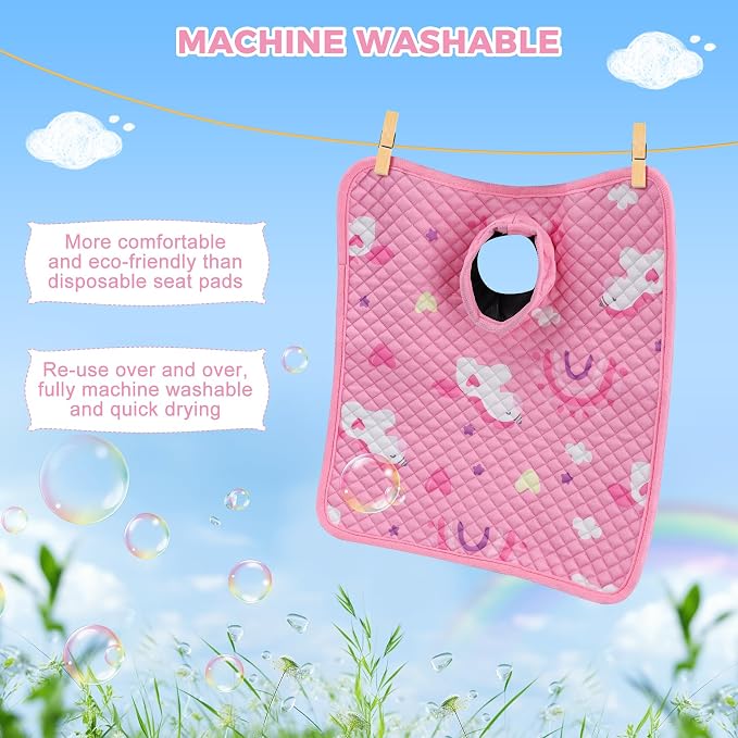 Car Seat Protector for Potty Training, 2 Pack Waterproof CarSeat Liner Toilet Training for Baby Infant Toddler, Dry Seat Piddle Pads Cover for Strollers (Pink)