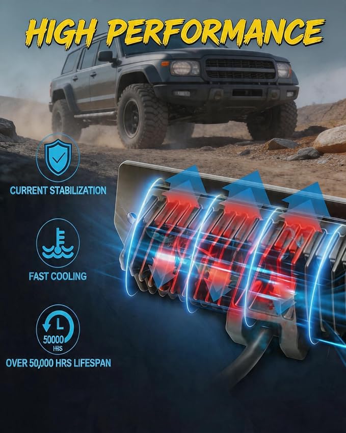 Flush Mount LED Pods 7 Inch Spot Beam Backup Reverse Light with DT Harness | Flush Mount LED Reverse Light 60W Spot Beam 6000LM, 300ft Range. Bumper Lights IP68 Screwless for Truck Pickup SUV Off Road