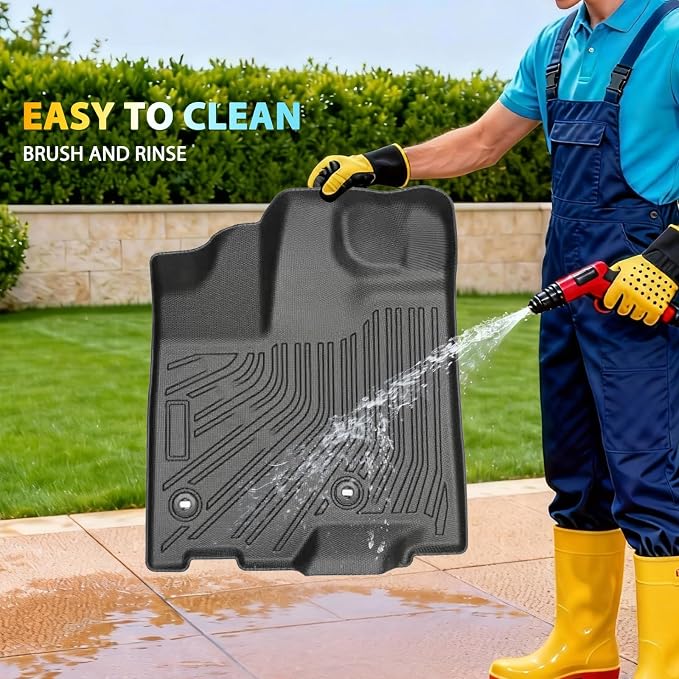 Floor Mats for Toyota Sienna 2013-2020, Custom Fit TPE Liners | All Weather Waterproof Floor Mats, Heavy Duty Anti-Slip TPE Protection, Full Set for 1st 2nd & 3rd Row Minivan