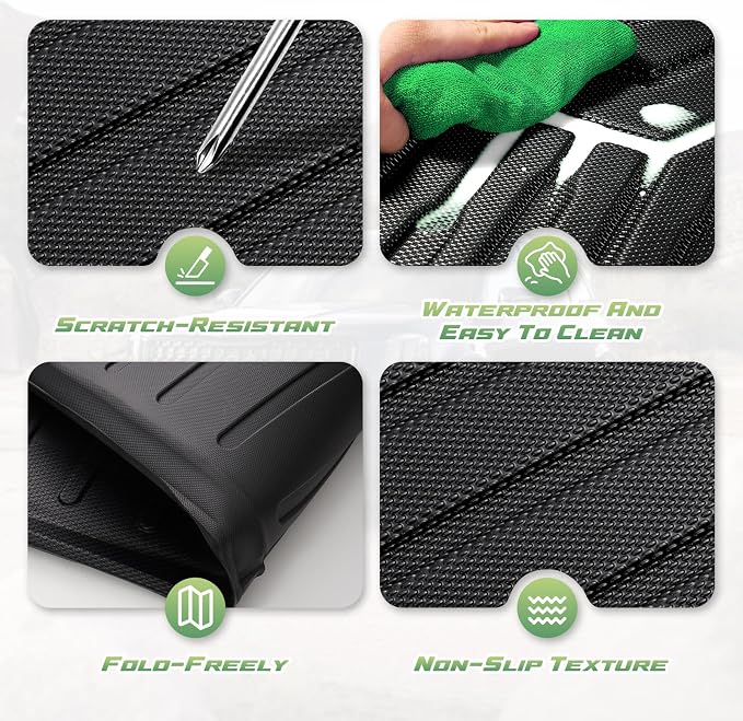 Cartist Cargo Mat & Backrest Mat Fits for Chevy Traverse 2024-2026 & GMC Acadia 2024-2026 & Buick Enclave 2025-2026 (7/8 Seats) All Weather TPE Trunk mat for Traverse/Acadia/Enclave Car Accessories