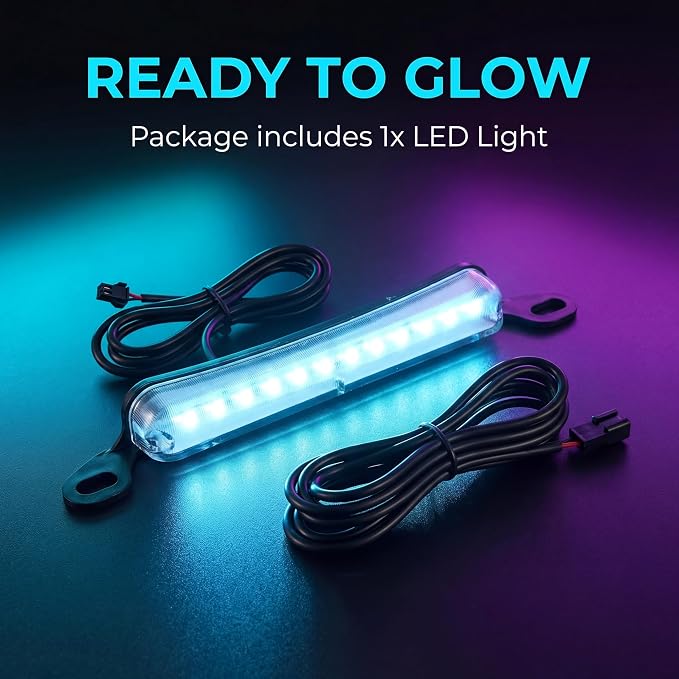 ANKIA Universal 12 LED License Plate Light Running Lamp Reverse Lights Tail Light Assembly for Car Trailer UTV ATV Truck RV Boat (Ice Blue Light)