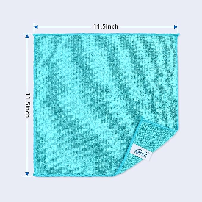 HOMEXCEL Microfiber Cleaning Cloth, 200 Pack Cleaning Towels for Kitchen, Lint Free, Scratch-Free, Highly Absorbent, and Reusable Cleaning Rags for House, Window and Glass, Cars, 11.5 X11.5 inch