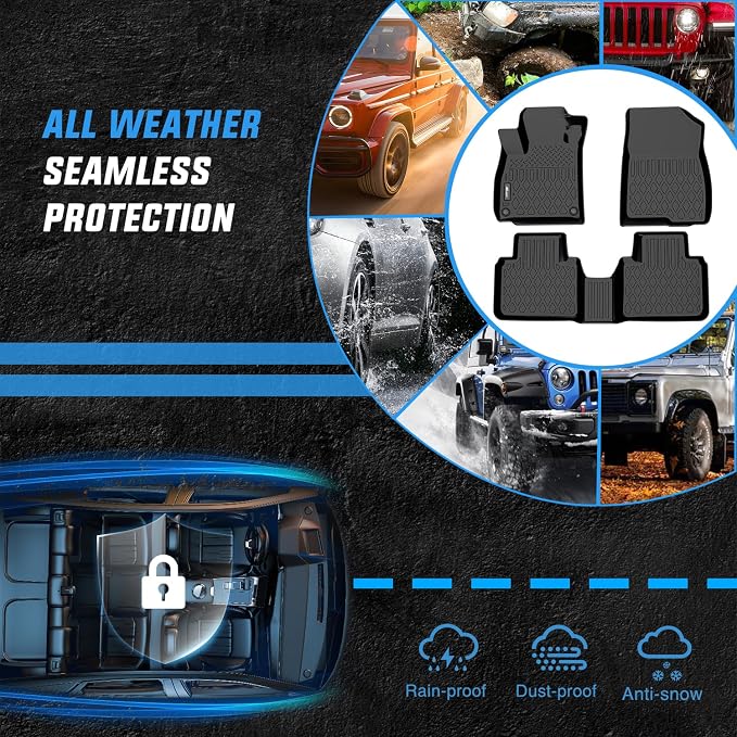Nilight TPE Floor Mats for Mitsubishi Outlander PHEV 2023 2024 2025 2026 All Weather Custom Fit Heavy Duty Floor Liners
