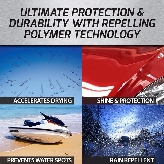 Turtle Wax Quick and Easy Wax and Dry Spray Wax - 1 Step - Carnauba Shine - Prevents Water Spots - Repels Rain