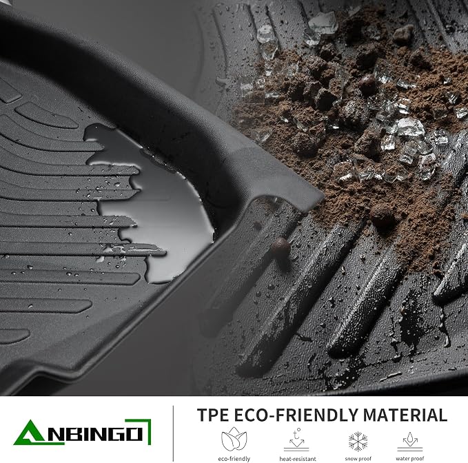ANBINGO® Floor Mats & Cargo Liner for Genesis GV60 2023-2026,Car Mats for Genesis GV60 All Weather Floor Mats Cargo Liner Protection TPE Waterproof Non-Slip 1st & 2nd Row Set GV60 Accessories