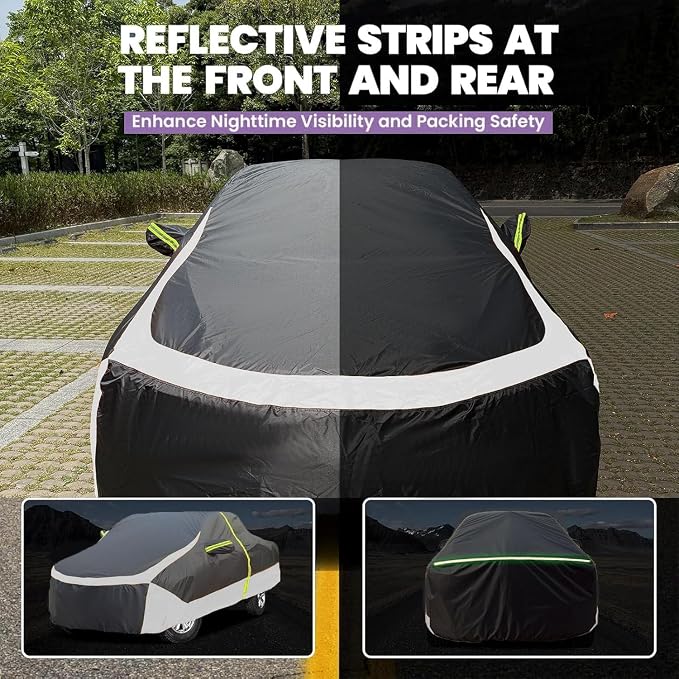 Truck Cover Waterproof All Weather, Full Outdoor Pickup Rain UV Protection and Durable, Fit for Chevy Silverado,Dodge Ram 1500, Ford F-250 F-350, Gmc Sierra ect (Fit Truck XXL-Length 255 to 267 inch)