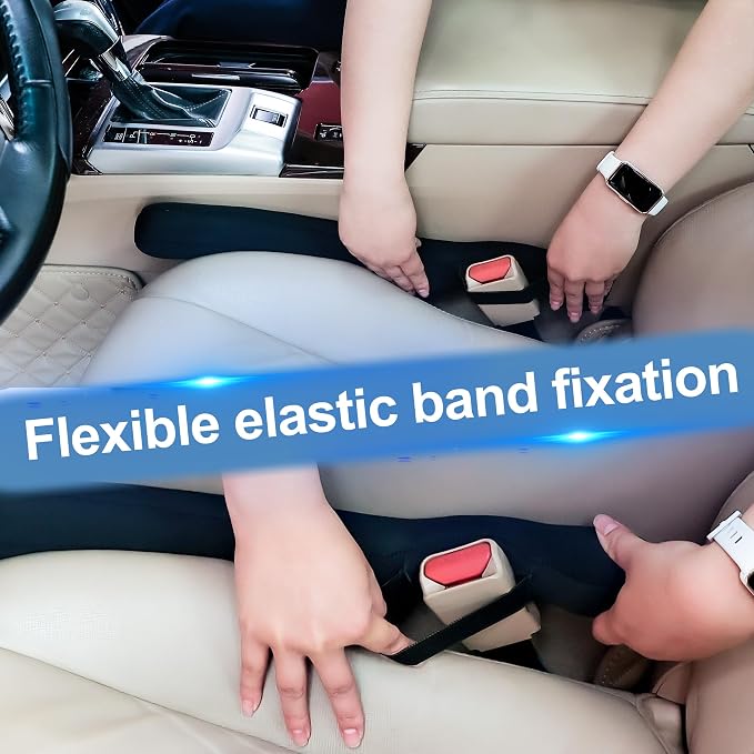 2PC Car Seat Gap Filler, Universal Fit for Car SUV Truck, Full Coverage Between Seat and Center Console, Prevent Small Items from Dropping Black Thickened