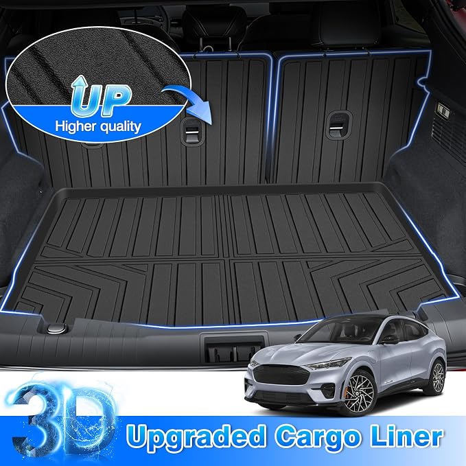 Cartist Car Mats for Ford Mustang Mach E 2021-2026, All Weather Floor Mats and Cargo Liner for Mustang Mach E Accessories, Heavy Duty Rubber Mats, Car Accessories