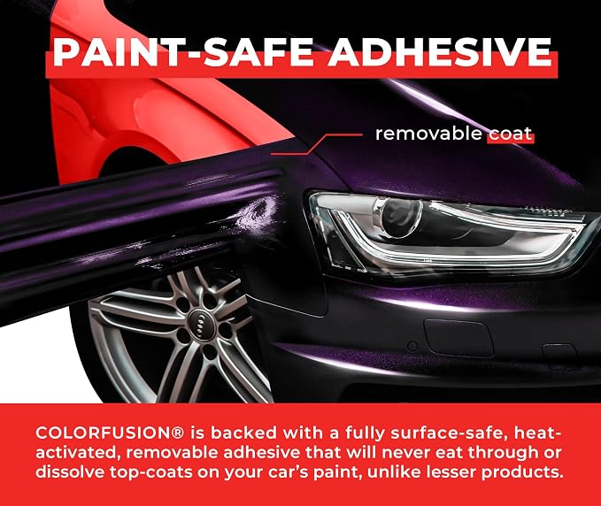 ColorFusion PPF by VViViD, Gloss Cosmic Purple Dry Apply PPF Vinyl Car Wrap Roll 1.3ft x 5ft