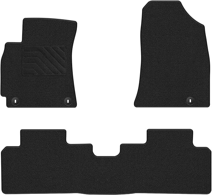 Carpet Floor Mats for Kia K4 2025 2026 - Custom Fit 1st and 2nd Row Set All Weather Anti-Slip Waterproof Black Floor Liners K4 Accessories, 3PCS
