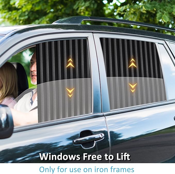 XCBYT Magnetic Car Privacy Curtains, Sun UV Protection, 2 Pack | Blocks the sun to provide complete privacy. Ideal for car camping, breastfeeding, taking naps during lunch breaks