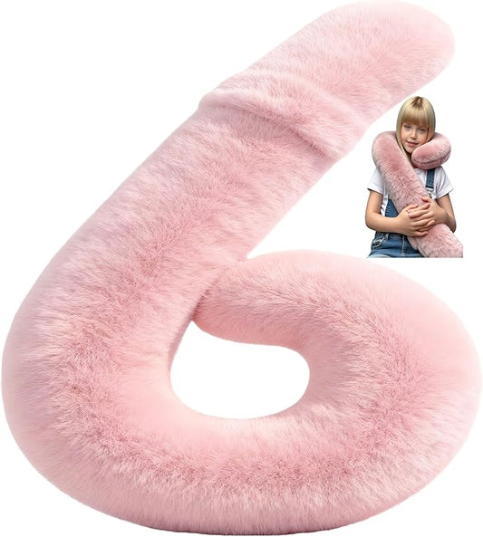 Car Travel Pillow, car Pillow for Kids and Adults, Ergonomic Travel Pillow Providing Neck and Body Support, a Sleep aid, Children's Travel Pillow -Pink