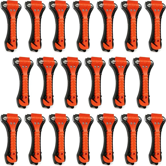 BFXM Car Window Breaker Hammer and Seat Belt Cutter 2-in-1, Emergency Escape Tool, Safety Glass Breaker, Automotive Safety Essentials and Accessories, 20 Packs