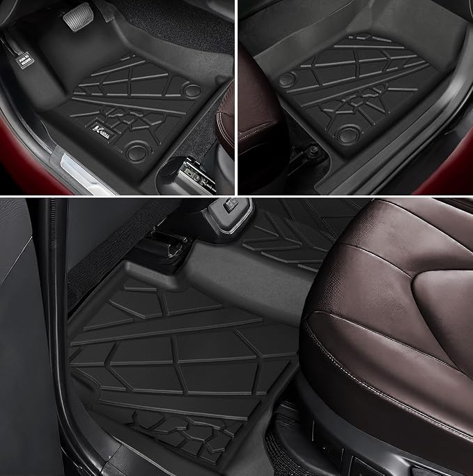 KARPAL Floor Mats Bed Mat for 2023-2026 Chevy Colorado/GMC Canyon Crew Cab, 5FT Truck Bed Liner All Weather TPE Custom Fit Floor Liners Full Set Car Accessories