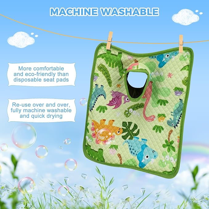 Car Seat Protector for Potty Training, 2 Pack Waterproof CarSeat Liner Toilet Training for Baby Infant Toddler, Dry Seat Piddle Pads Cover for Strollers (Green)