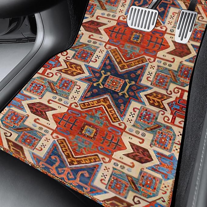 Car Floor Mats Non-Slip Automotive Floor Mats All-Weather Front Rear Car Floor Foot Mat Sets of 4 Pieces Foot Mats Rugs Carpet for Car Trucks SUV Sedans (NO.40)