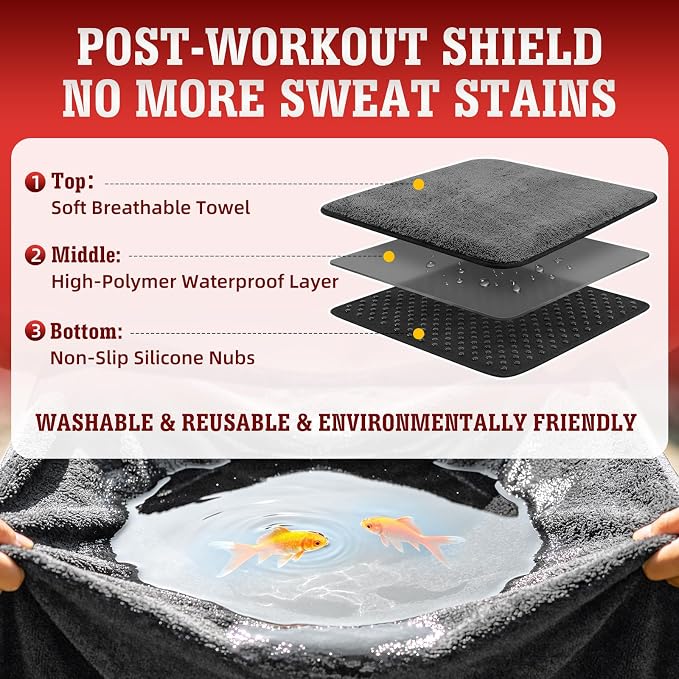 550g Heavy Duty Towel Car Seat Cover, Waterproof Sweat Protector for Post-Gym & Beach, Non-Slip Microfiber Bucket Seat Mat for Sedans SUV Minivans, Machine Washable (Gray, 1-Pack)
