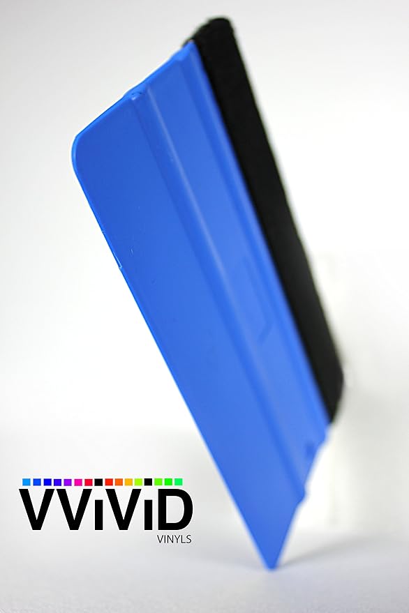 VViViD Clear Gloss Paint Protection Bulk Vinyl Wrap Film 8" Roll Including 3M Squeegee and Black Felt Applicator (8" x 60")