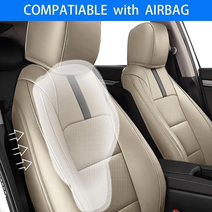 AOMSAZTO Seat Covers for Honda Civic Hatchback 2022-2024 Full Set Burgundy | Custom Fit Sport LX & Hatchback Hybrid Sport Seat Covers, Water Resistant Faux Leather, Pet friendly, Anti-scratch