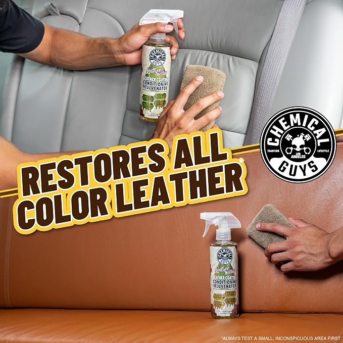 Chemical Guys, Leather Nectar Coating Conditioner & Rejuvenator, 16 fl oz | Conditioning coating nourishes and revives natural and synthetic leather, adding a soft satin look and protection