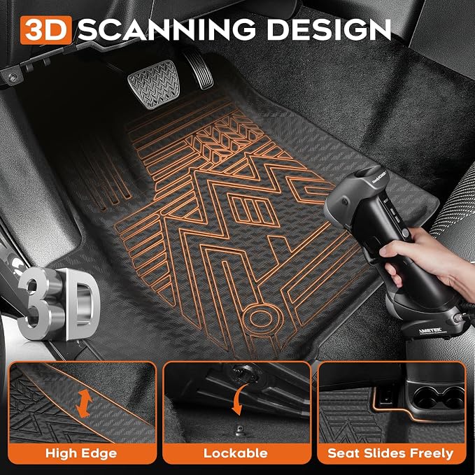 Mixsuper Floor mat for Toyota Tacoma 2024-2026 Double Cab Auto Trans(Not for Manual Transmission or Hybrid),All Weather TPE Floor Liners Protection for Tacoma TRD/SR/SR5/limited Car Accessories