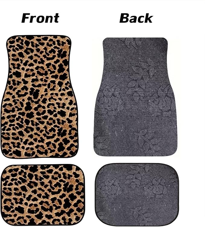 Car Floor Mats Non-Slip Automotive Floor Mats All-Weather Front Rear Car Floor Foot Mat Sets of 4 Pieces Foot Mats Rugs Carpet for Car Trucks SUV Sedans (NO.32)