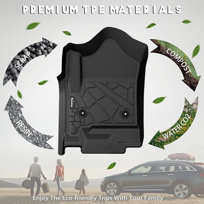 KARPAL Floor Mats for 2015-2020 Chevy Tahoe/GMC Yukon (Not for XL), with 2nd Row Bucket Seats (7seats) Cover Protector, All-Weather TPE Custom Fit Floor Liners Car Accessories