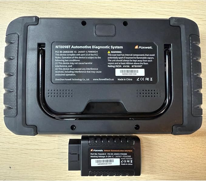 2026 FOXWELL Scanner NT809BT OBD2 Scanner Diagnostic Tool with 30+Resets, All System Bidirectional Scan Tool for All Vehicles, CAN-FD, FCA Autoauth, 3-Yr Free Update, AutoVIN, Wireless 65-Foot, Black