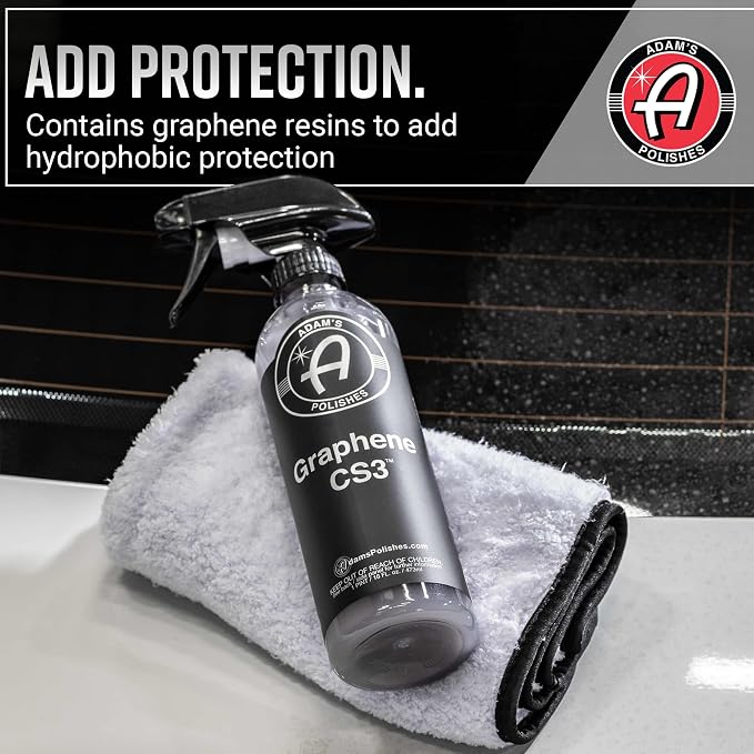 Adam’s Graphene CS3 Gallon - 3-in-1 Graphene Waterless Wash, Ceramic Detail Spray & Spray Coating, High Gloss, Streak-Free Shine & 90-Day Protection for Cars, RVs, Boats & Motorcycles