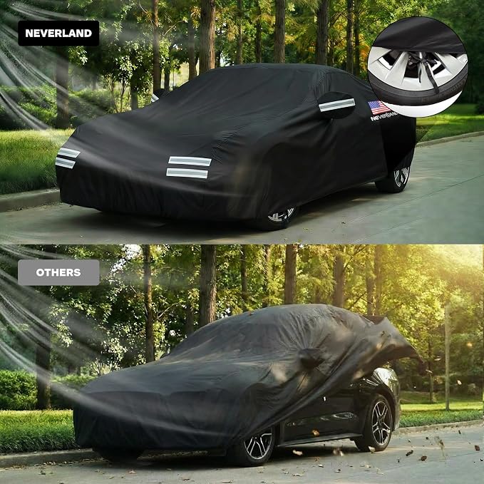 Car Cover Compatible with Chevrolet Corvette, Full Car Covers Waterproof All Weather Dustproof, Snowproof, UV Protection Exterior Car Covers for Automobiles Universal Fit Chevrolet Corvette