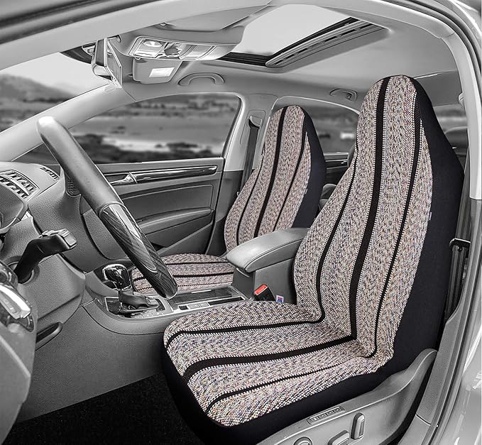 West Coast Auto Baja Blanket Bucket Seat Cover for Car, Truck, Van, SUV - Airbag Compatible (2PCS Black)