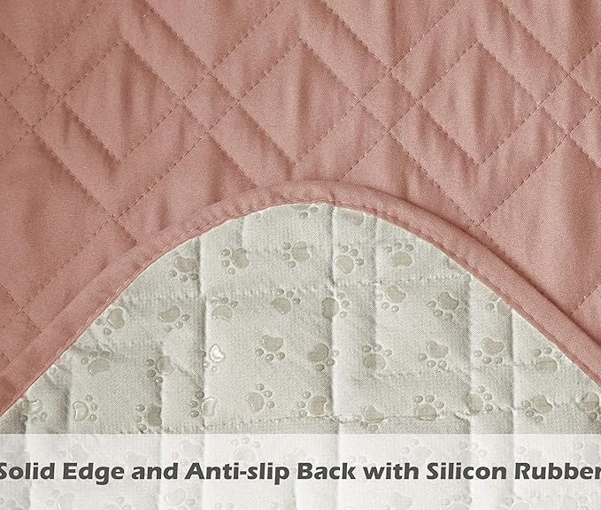 Ameritex Waterproof Nonslip Recliner Cover Stay in Place, Dog Chair Cover Furniture Protector, Ideal Recliner Slipcovers for Pets and Kids (Pink, 30'')