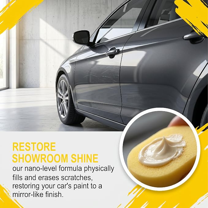 Car Scratch Remover, 2026 Upgrade Car Polishing Wax Scratchs Remover Cars Paint Scratchs Repair Kit, Scratch Remover for Vehicles with Wipe and Sponge Deep Scratches (2 Set)