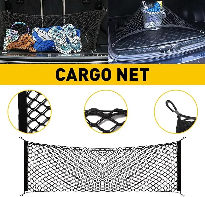 for Kia Telluride Sportage Envelope Style Truck Bed Cargo Net - Fits 2013-2024 2025 2026 Sportage Telluride Accessories Cargo Net for Pickup Truck Bed - Heavy Duty Carabiners