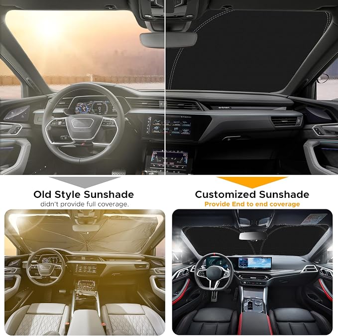 Econour Windshield Sunshade for Aston Martin DBX, DBX707 2021-2022, 2023, 2024 Sun Visor for Front Window Sun Shade Cover, UV Blocker & Protector, Car Accessories