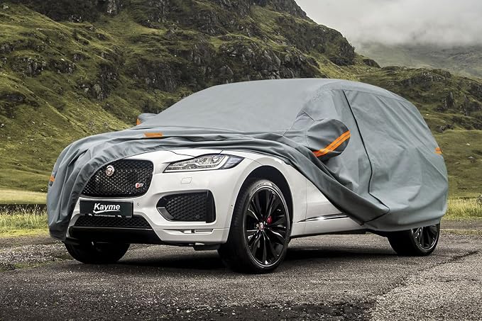 Kayme Heavy Duty SUV Car Cover Custom Fit Jaguar F-PACE/F PACE (2015-2025) Waterproof All Weather for Automobiles, Full Exterior Covers Sun Rain UV Protection.（Deliver About 3-10 Days）