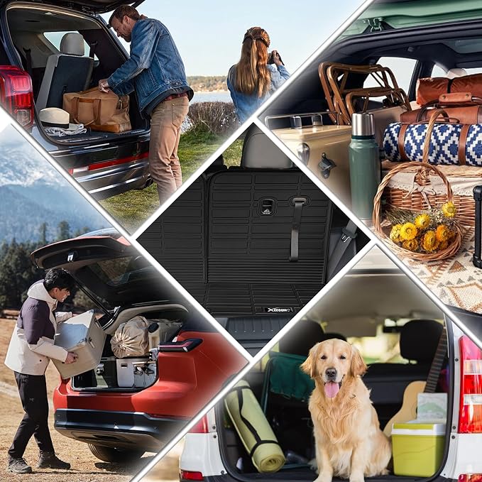 Kia Trunk & Backrest Mat 2021-2025 - All Weather TPE Cargo Liner Protector, 3rd Row Back Seat Cover Accessories | All Weather TPE Protector Back Seat Cover 3rd Row for 2021-2025 Kia Sorento Accessories