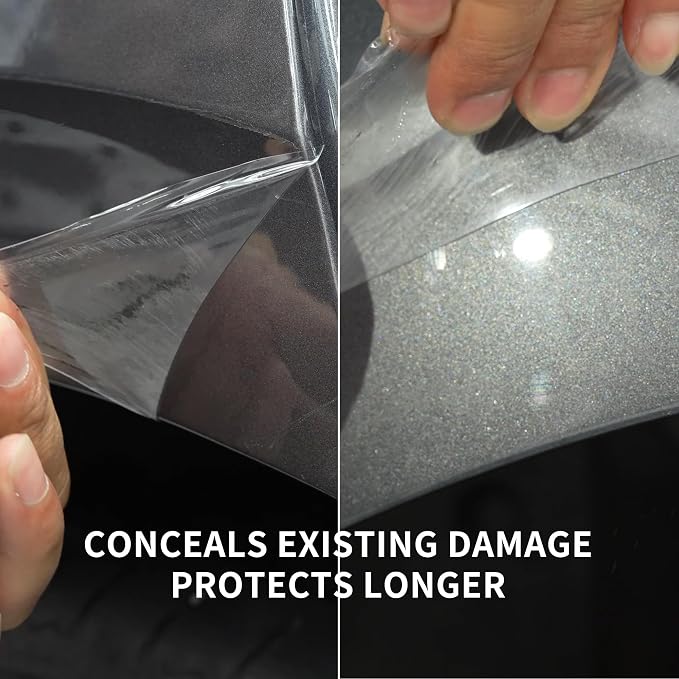 TAPEBEAR Paint Protection Film Clear Gloss 2Sheets x 6 Inch x 60 Inch, Self-Healing TPU Car Wrap Guard, 7mil Thick PPF Film, High Clarity, Non-Yellowing, UV & Scratch Resistant for Cars, Trucks, SUVs