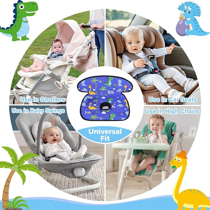 2 Pack Car Seat Protector for Potty Training, Waterproof Piddle Pad with 360° Leak-Proof & Non-Slip Backing, Portable Seat Cover for Toddler, Fits Car Seats Strollers High Chairs(Blue, 2PC)