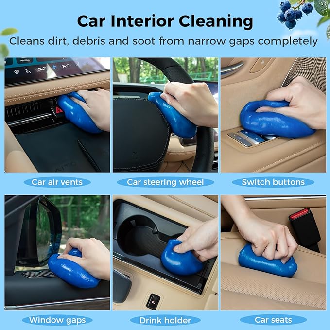 ColorCoral Keyboard Cleaning Gel 4pack for Auto Cleaning Putty Car Putty Auto Detailing Tools Home Slime Cleaner Dust Cleaning Gel for Car Interior Cleaner Accessories Keyboard Cleaner