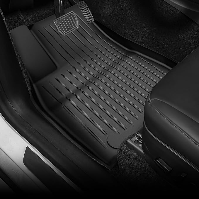 YITAMOTOR Floor Mats Fit for 2024 2025 2026 Tesla Model 3 Highland, 6PCS Full Cover Car Mats with Front/Rear/Cargo Liners, TPE All-Weather Custom Fit Anti-Slip Interior Accessories