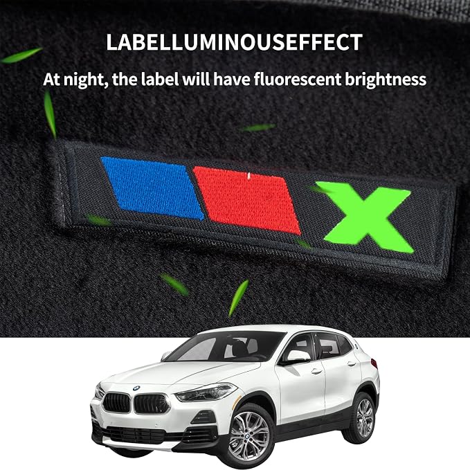 Custom car mats for BMW 5 Series 2018-2023 (530i, 540i, 530e, M550i, 540d) All-Weather Wool Carpet Car Mats, Luminous, Custom Fit, Anti-Slip Full Coverage with Logo