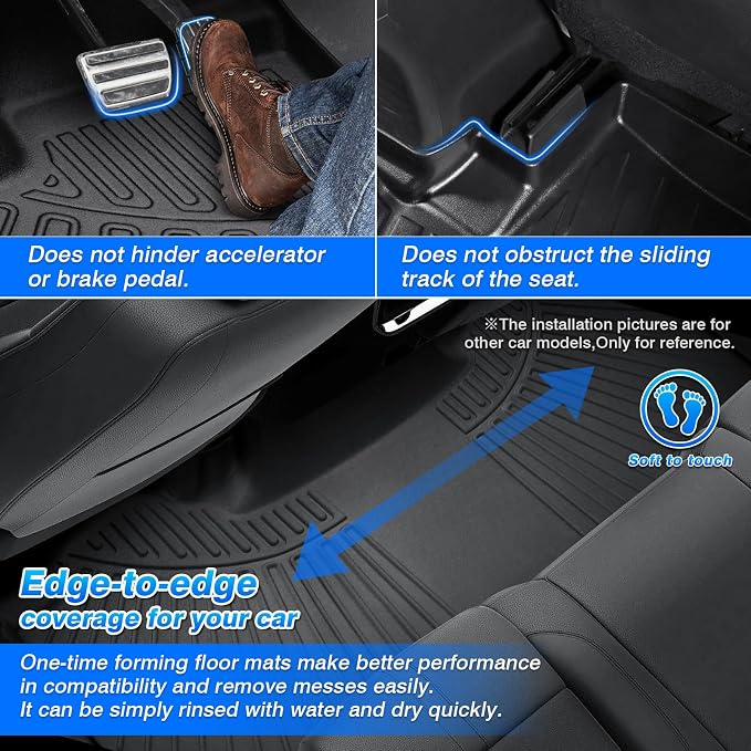 Cartist Car Mats for Ford Mustang Mach E 2021-2026, All Weather Floor Mats and Cargo Liner for Mustang Mach E Accessories, Heavy Duty Rubber Mats, Car Accessories